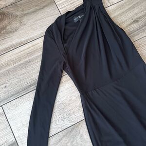 Betsy & Adam Elegant Black Asymmetrical Dress